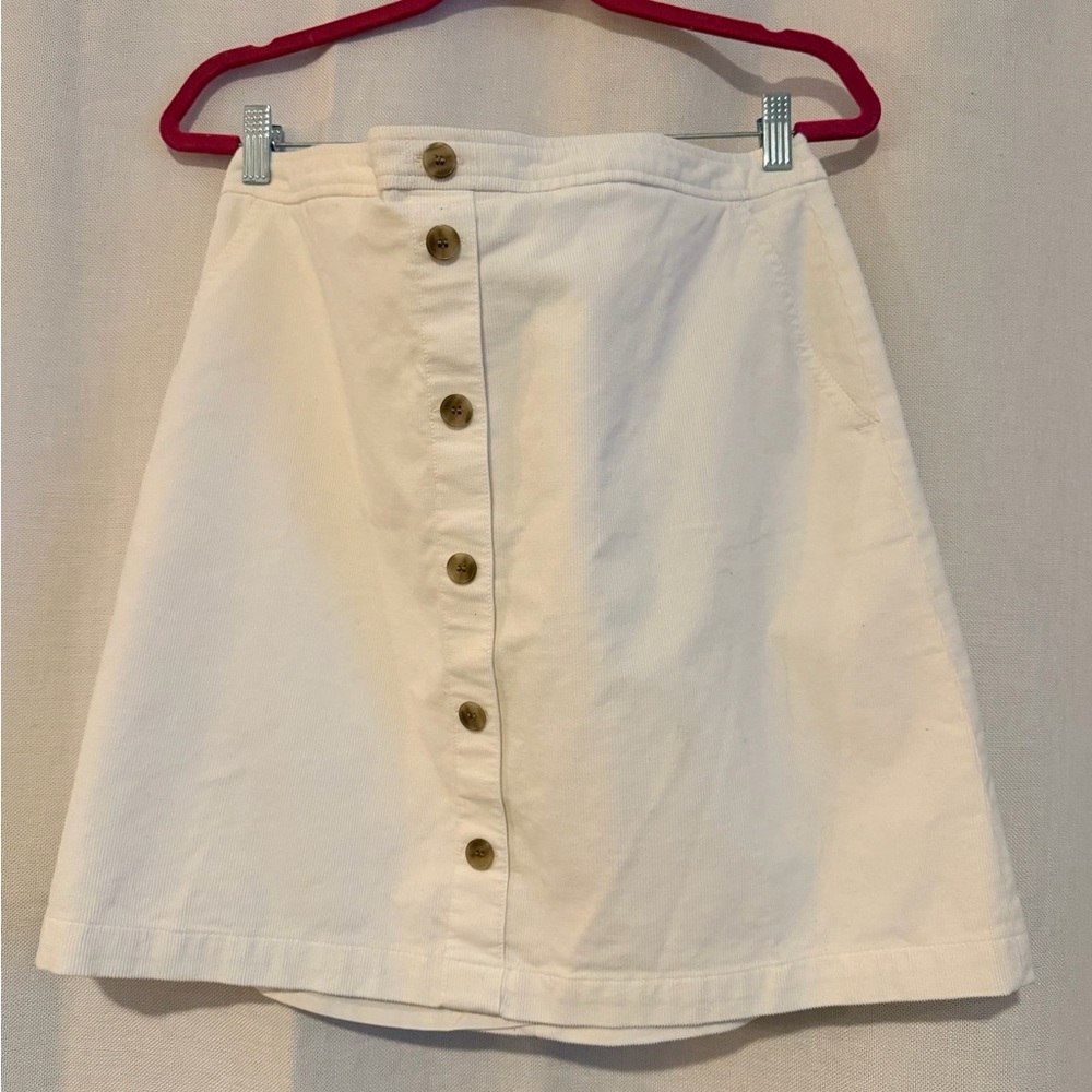 NWT J. CREW Women's Cream Button-Front Skirt